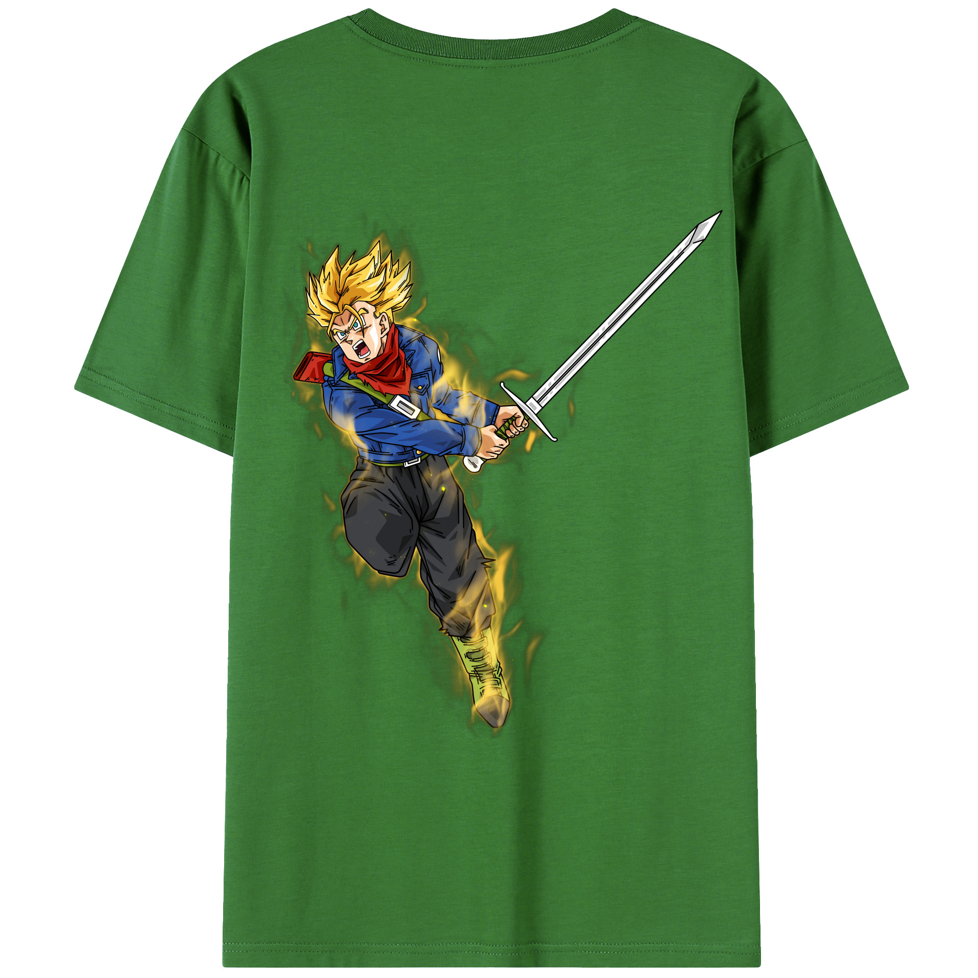 （画像用） ドラゴンボール トランクス（Torankusu）DRAGON BALL Trunks レディース半袖Tシャツ(バックプリント)